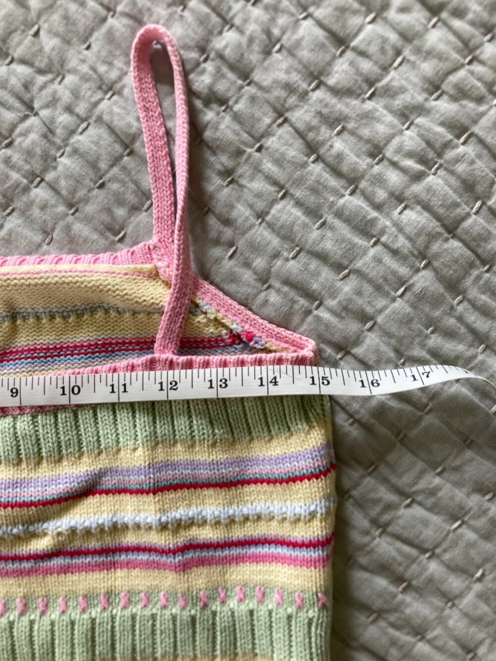 100% Cotton Crochet Crop Tank Top - Picture 3 of 5